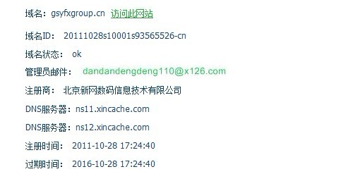域名调查结果